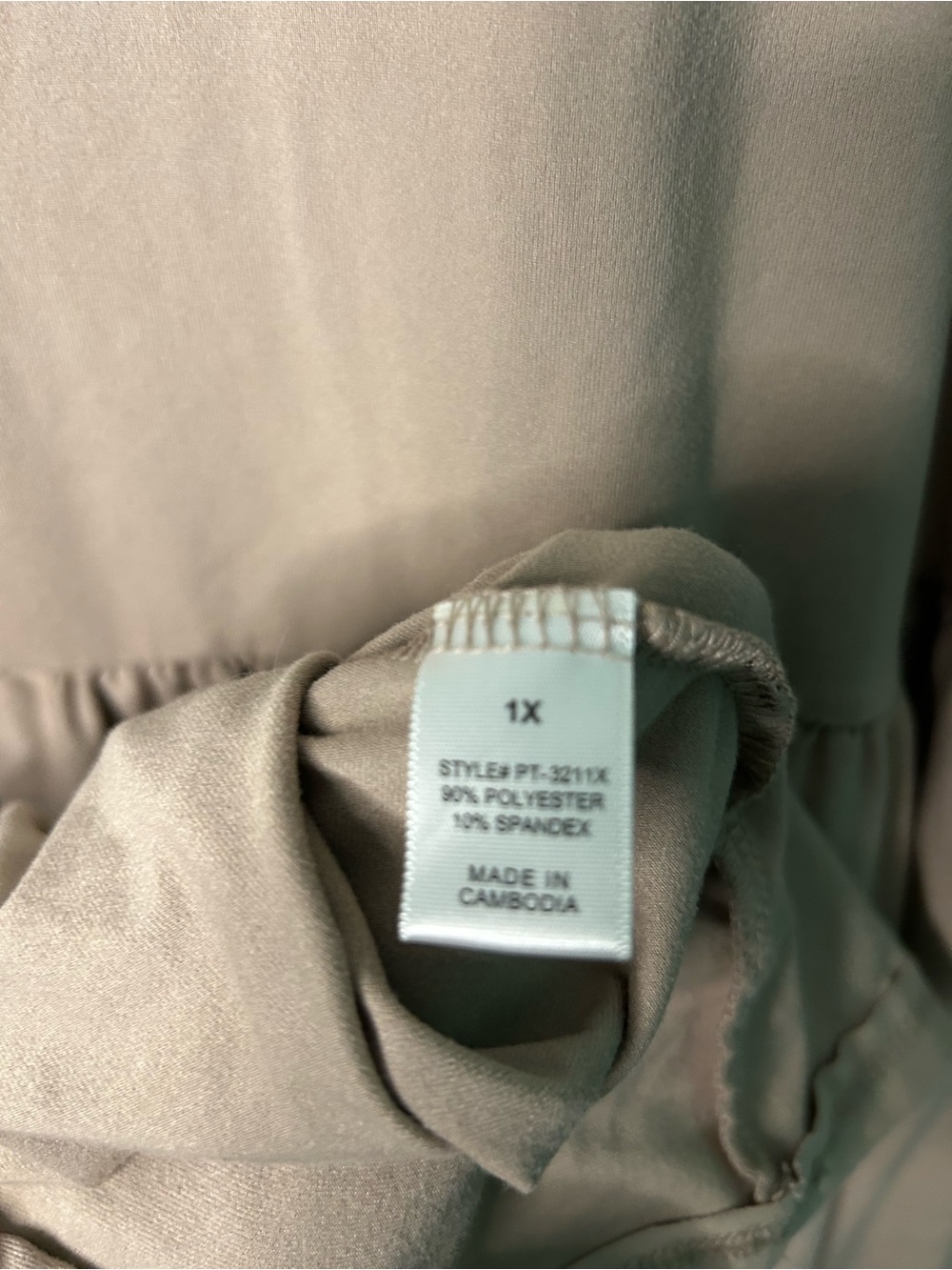 Zenana Taupe Scoop Neck Babydoll Top - Picture 6 of 8